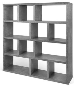 Сива библиотека от декор от бетон 150x159 cm Berlin – TemaHome