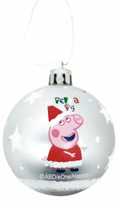 Коледна топка Peppa Pig Cosy corner Сребрист 10 броя Пластмаса (Ø 6 cm)