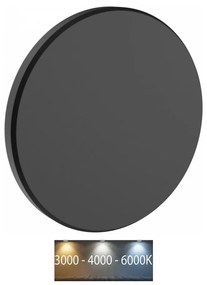 LED външно стенен осветител PIATTA LED/9W/230V 3000/4000/6000K IP44 черен