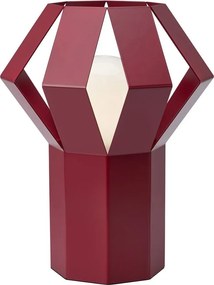 Червена метална настолна лампа с метален абажур (височина 27 cm) Octa – Markslöjd
