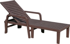 Шезлонг Concavo-тъмнокафяв