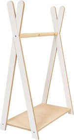 Бяла/в естествен цвят детска закачалка от декор от бор 60x97 cm Montessori – Meowbaby