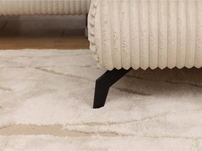 Бежов ъглов диван от рипсено кадифе (десен ъгъл L форма) Marbeya – Ropez