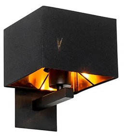 Модерна стенна лампа черна със злато - VT 1