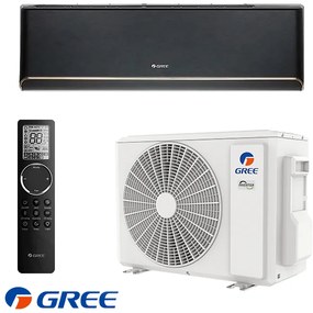 Инверторен климатик Gree Airy GWH18AVDXE-K6DNA1A, 18000 BTU, 35 м2, А+++, Wi-Fi, R-32, Черен