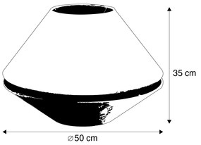 Двоен кадифен абажур зелен със златно покритие