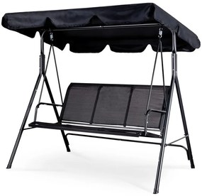Градинска люлка за 3 лица с регулируем сенник