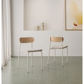 Трапезни столове в комплект от 2 броя в бежово-натурален цвят Adriana - Marckeric