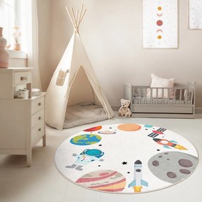 Детско килимче за игра подходящо за пране ø100 cm Space Trip – Mila Home