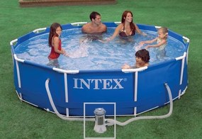 Intex - Басейн метална рамка 305 х 76см с филтърна помпа 28202NP