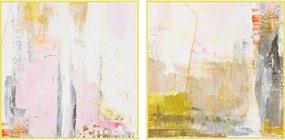 Печатни/с ръчно рисувани елементи картини в комплект 2 бр. с включена рамка/върху платно 41,5x41,5 cm New Age Yellow – Malerifabrikken