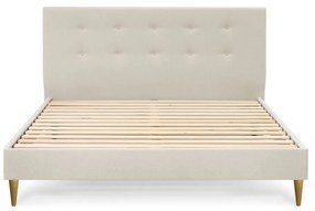 Бежово тапицирано двойно легло с решетка 180x200 cm Rory - Bobochic Paris