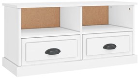 816464 vidaXL ТB шкаф, бял, 93x35,5x45 см, инженерно дърво