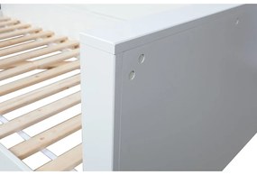 Бяло единично легло от борова дървесина, 90 x 200 cm Connect - WOOOD