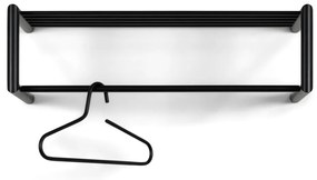 Черна метална стенна закачалка с рафт 80 cm Smooth – Spinder Design