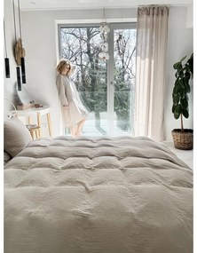 Бежово двойно муселиново спално бельо 200x200 cm Plain Muslin – Butter Kings