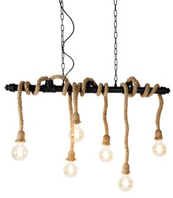 Интелигентен висящ аплик черен 6-светлина с Wi-Fi G95 - Plural