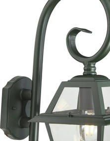 Класически външен стенен фенер тъмнозелен IP44 - Berta