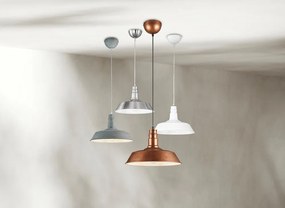 Метално висящо осветително тяло в матово сребрист цвят с метален абажур ø 36 cm Will – Reality