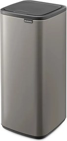 Кош за боклук Brabantia Bo Touch 1010130, 30 л, Плавно и безшумно отваряне, Голям отвор, Сив