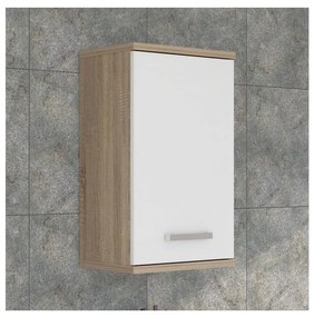 Стенен шкаф за баня VENOM бял/дъб сонома