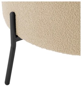 Бежово кресло от плат букле Noble – Leitmotiv