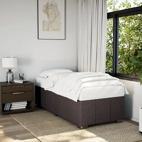 3284807 vidaXL Рамка за легло без матрак, тъмнокафява, 90x200 см, плат