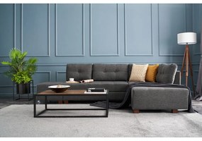 Тъмносив ъглов разтегателен диван (десен ъгъл) Manama - Balcab Home