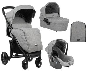 Бебешка количка 3в1 Madrid KIKKABOO - Dark Grey Melange