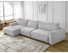 Светлосив ъглов диван Aden – Bobochic Paris