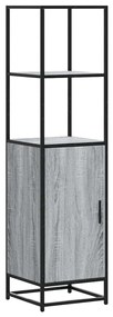 849047 vidaXL Висока дъска Grey Sonoma 35,5x35x139cm Обработено дърво и метал