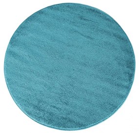 Кръгъл син килим Ширина: 120 см Дължина: 120 см