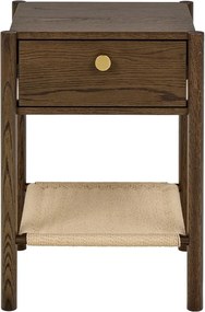 Нощно шкафче от декор от дъб в тъмно естествен цвят Monfort – Actona