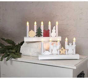 Бяла коледна светлинна украса Julia – Star Trading