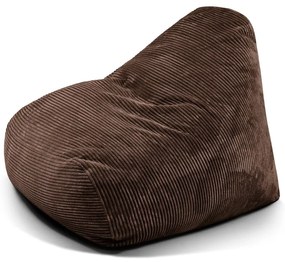 Тъмнокафяв пуф от рипсено кадифе Snug 100 – SLOWDOWN