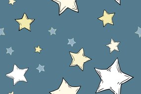 Самозалепващ тапет – Космически звездички на син фон