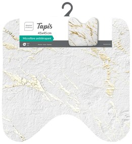 Бял/златист килим за баня 45x45 cm Aquamarbre – douceur d'intérieur