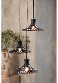 Черно висящо осветително тяло със стъклен абажур ø 22 cm Novia – Markslöjd