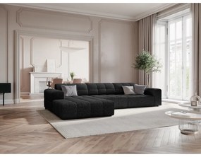 Антрацитен ъглов диван (ляв ъгъл) Chicago - Cosmopolitan Design