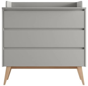 Сив нисък детски скрин 100x52,5 cm Swing - Pinio