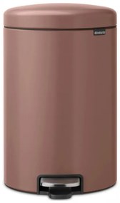 Кош за боклук с педал Brabantia NewIcon 1008849, 20 л, Плавно затваряне, Противоплъзгаща основа, Сатенено покритие, Кафяв