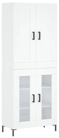 3199617 vidaXL Висок шкаф, бял, 69,5x34x180 см, инженерно дърво