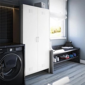 Бял метален гардероб 90x185 cm Mission District - Støraa