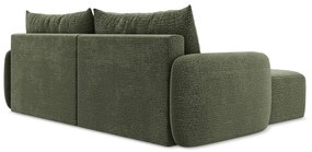 Зелен разтегателен ъглов диван с място за съхранение (ляв ъгъл) Kalena – Makamii