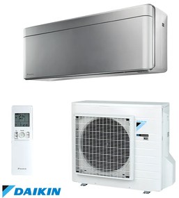 Инверторен климатик Daikin Stylish FTXA35BS/RXA35A, 12000 BTU, 25 м2, A+++/A+++, Wi-Fi, R-32, Сребрист
