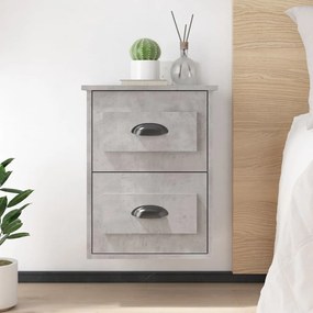 Sonata H Нощни шкафчета за стенен монтаж 2 бр бетонно сиви 41,5x36x53 см