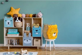 Жълта/естествена детска кошница за играчки от морска трева ø 30x28 cm Lion – Compactor