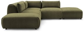Зелен ъглов диван (променлив) Jeanne - Bobochic Paris