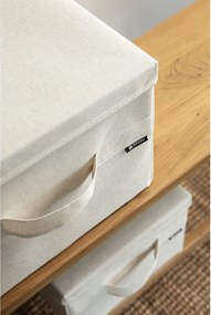 Бежова текстилна кутия за съхранение с капак 31x41x22 cm Soft Storage Medium – Bigso