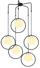 Черно метално висящо осветително тяло Opviq lights Satyros - Opviq lights